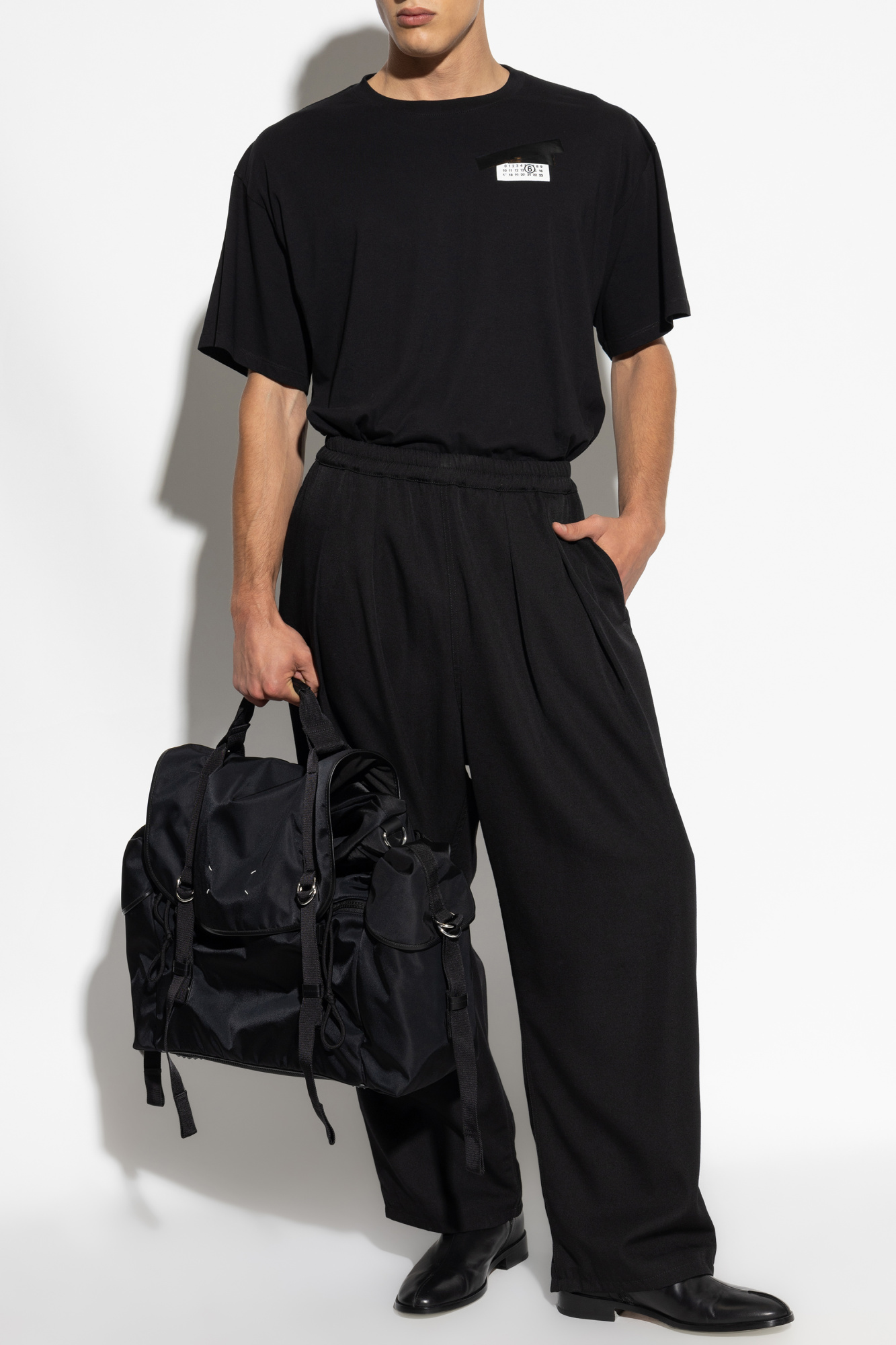 トップス MM6 Maison Margiela Oversize T-shirt MM6 Maison Margiela - T-shirt z nadrukiem/mleczny - Zalando.pl